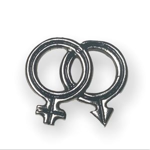Man+Woman Symbol Pin